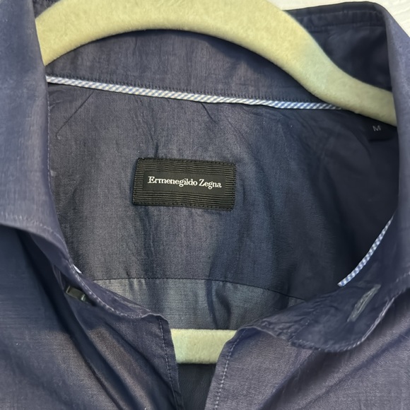Ermenegildo zegna blue button down shirt - Picture 2 of 4